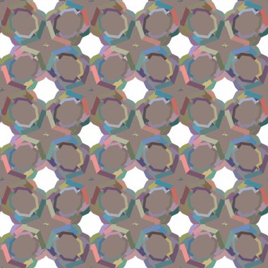 Geometrik süslemeli vektör deseni. Kusursuz tasarım dokusu 