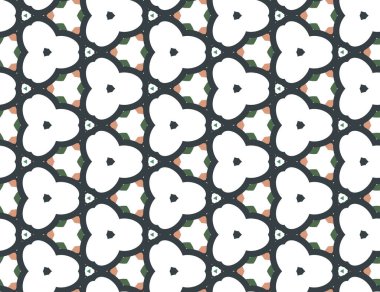 Geometrik süslemeli vektör deseni. Kusursuz tasarım dokusu