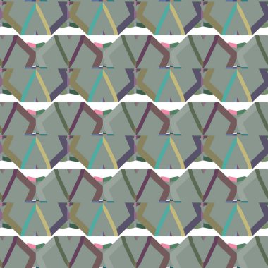 Geometrik süslemeli vektör deseni. Kusursuz tasarım dokusu 