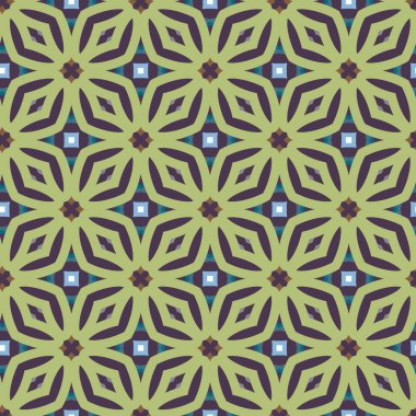 Geometrik süslemeli vektör deseni. Kusursuz tasarım dokusu 