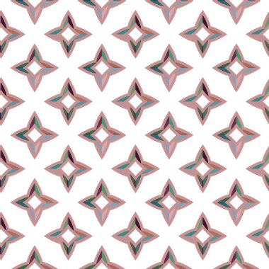 Geometrik süslemeli vektör deseni. Kusursuz tasarım dokusu