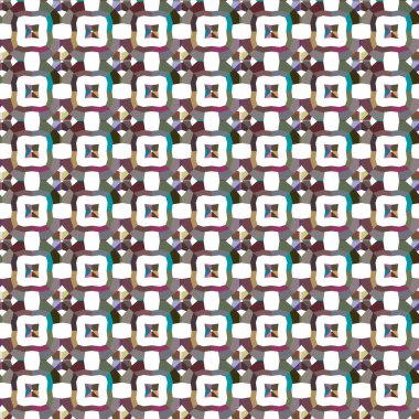 Geometrik süslemeli vektör deseni. Kusursuz tasarım dokusu 