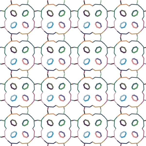 Geometrik Süslemeli Vektör Deseni Kusursuz Tasarım Dokusu — Stok Vektör