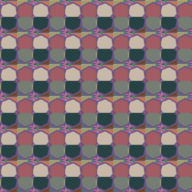 Geometrik süslemeli vektör deseni. Kusursuz tasarım dokusu