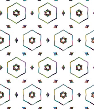 Geometrik süslemeli vektör deseni. Kusursuz tasarım dokusu 