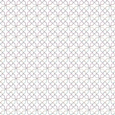 Geometrik süslemeli vektör deseni. Kusursuz tasarım dokusu