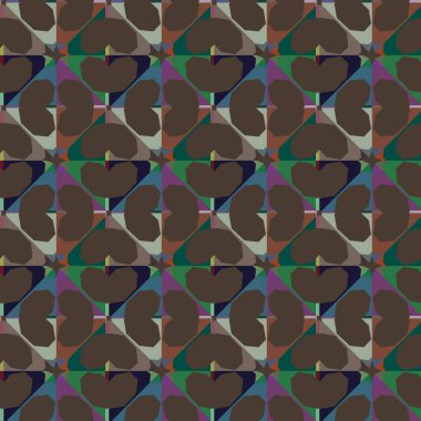 Geometrik süslemeli vektör deseni. Kusursuz tasarım dokusu 