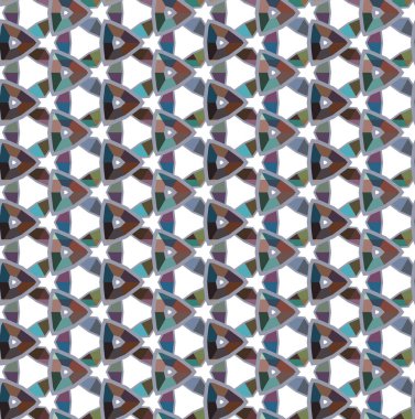 Geometrik süslemeli vektör deseni. Kusursuz tasarım dokusu 