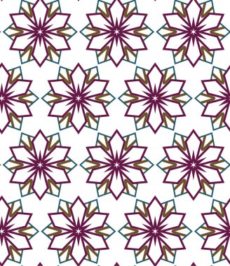 Geometrik süslemeli vektör deseni. Kusursuz tasarım dokusu 