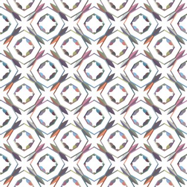 Geometrik süslemeli vektör deseni. Kusursuz tasarım dokusu