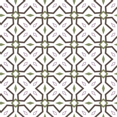 Geometrik süslemeli vektör deseni. Kusursuz tasarım dokusu