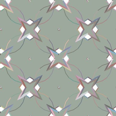 Geometrik süslemeli vektör deseni. Kusursuz tasarım dokusu 
