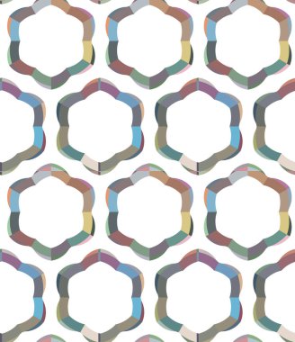 Geometrik süslemeli vektör deseni. Kusursuz tasarım dokusu