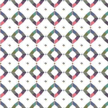 Geometrik süslemeli vektör deseni. Kusursuz tasarım dokusu