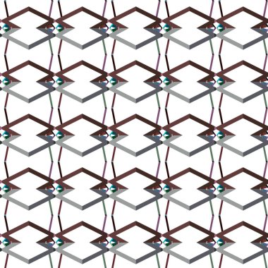Geometrik süslemeli kusursuz desen. vektör illüstrasyonu
