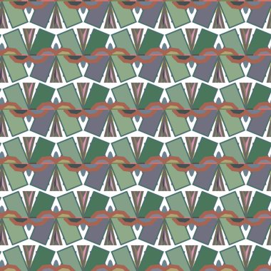 Geometrik süslemeli vektör deseni. Kusursuz tasarım dokusu