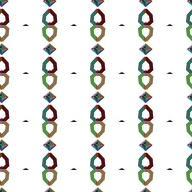 Geometrik süslemeli vektör deseni. Kusursuz tasarım dokusu