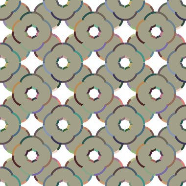 Geometrik süslemeli vektör deseni. Kusursuz tasarım dokusu 