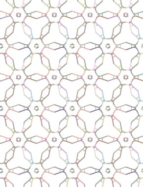 Geometrik süslemeli vektör deseni. Kusursuz tasarım dokusu