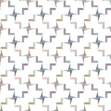 Geometrik süslemeli vektör deseni. Kusursuz tasarım dokusu 