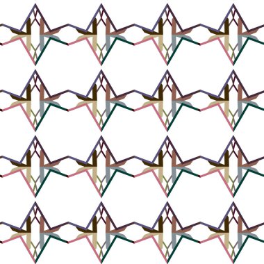 Geometrik süslemeli vektör deseni. Kusursuz tasarım dokusu