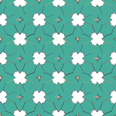 Geometrik süslemeli vektör deseni. Kusursuz tasarım dokusu