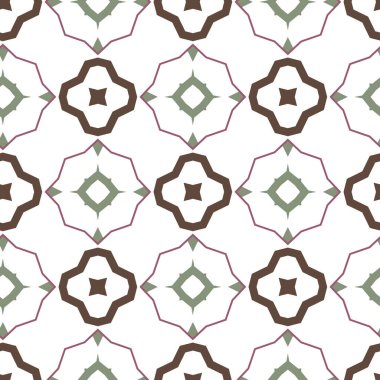 Geometrik süslemeli vektör deseni. Kusursuz tasarım dokusu 