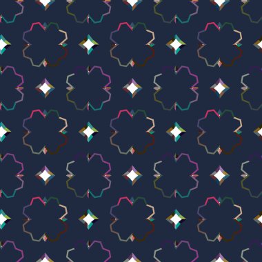 Geometrik süslemeli vektör deseni. Kusursuz tasarım dokusu 