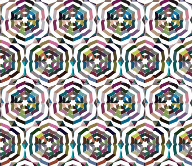 Geometrik süslemeli vektör deseni. Kusursuz tasarım dokusu 