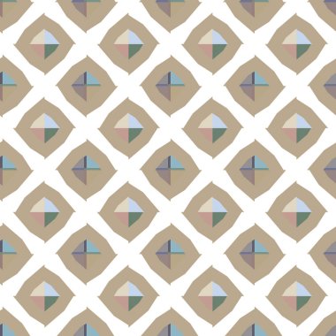 Geometrik süslemeli vektör deseni. Kusursuz tasarım dokusu