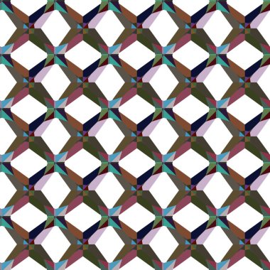 Geometrik süslemeli vektör deseni. Kusursuz tasarım dokusu
