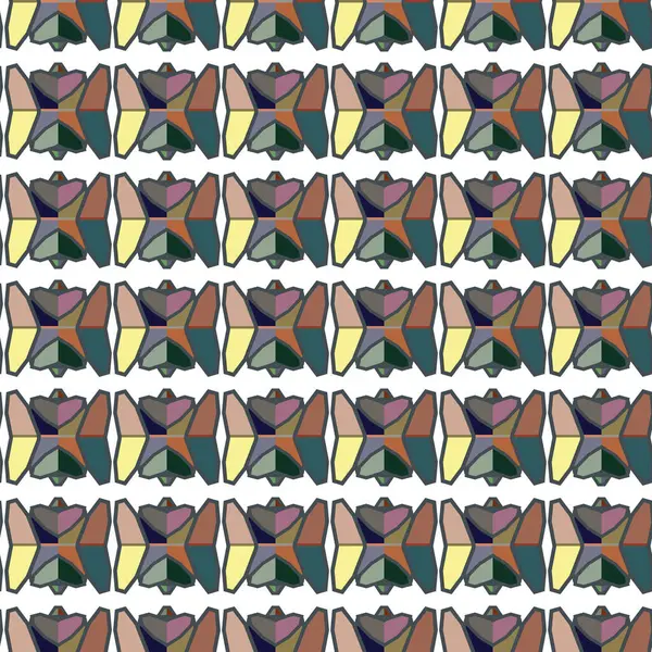 Naadloos Patroon Met Abstracte Geometrische Vormen — Stockvector