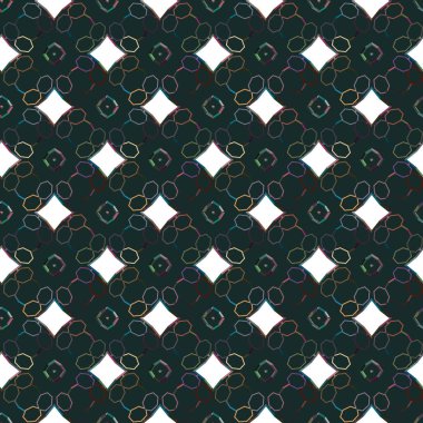 Geometrik süslemeli vektör deseni. Kusursuz tasarım dokusu