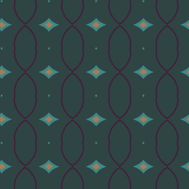 Geometrik süslemeli vektör deseni. Kusursuz tasarım dokusu 