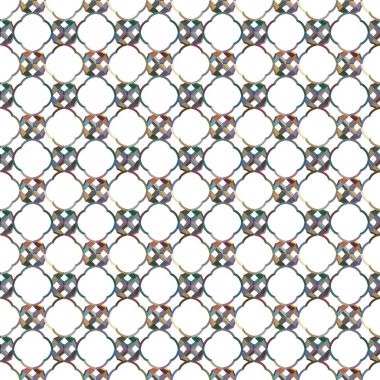 Geometrik süslemeli vektör deseni. Kusursuz tasarım dokusu 