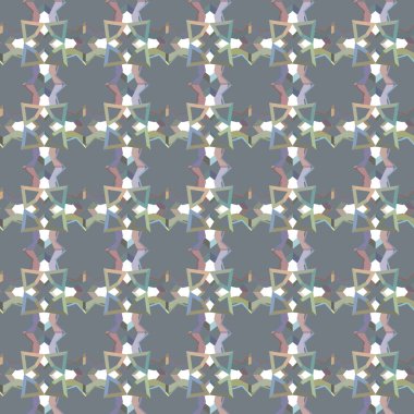 Geometrik süslemeli vektör deseni. Kusursuz tasarım dokusu