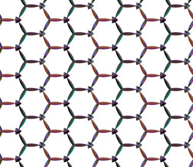 Geometrik süslemeli vektör deseni. Kusursuz tasarım dokusu 