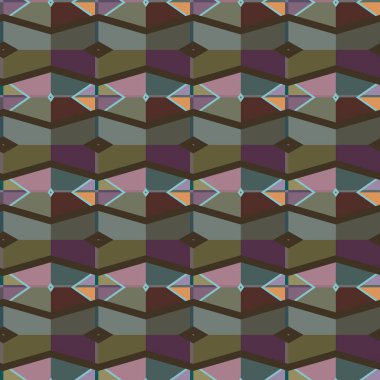 Geometrik süslemeli vektör deseni. Kusursuz tasarım dokusu 