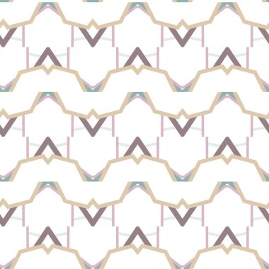 Geometrik süslemeli vektör deseni. Kusursuz tasarım dokusu 