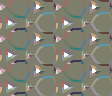Geometrik süslemeli vektör deseni. Kusursuz tasarım dokusu 