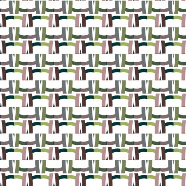 Geometrik süslemeli vektör deseni. Kusursuz tasarım dokusu