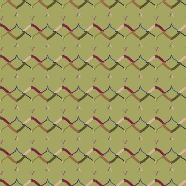 Geometrik süslemeli vektör deseni. Kusursuz tasarım dokusu 