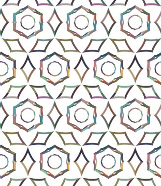 Geometrik süslemeli vektör deseni. Kusursuz tasarım dokusu