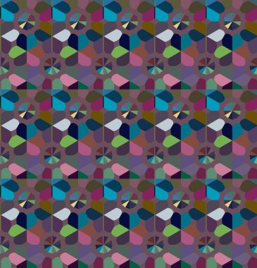 Geometrik süslemeli vektör deseni. Kusursuz tasarım dokusu 