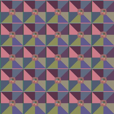 Geometrik süslemeli vektör deseni. Kusursuz tasarım dokusu 