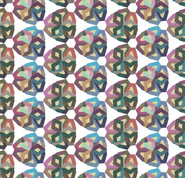 Geometrik süslemeli vektör deseni. Kusursuz tasarım dokusu 