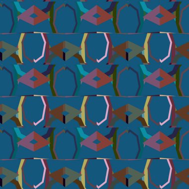 Geometrik süslemeli vektör deseni. Kusursuz tasarım dokusu 