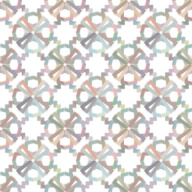 Geometrik süslemeli vektör deseni. Kusursuz tasarım dokusu 