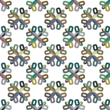 Geometrik süslemeli vektör deseni. Kusursuz tasarım dokusu 