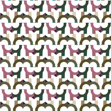 Geometrik süslemeli vektör deseni. Kusursuz tasarım dokusu 